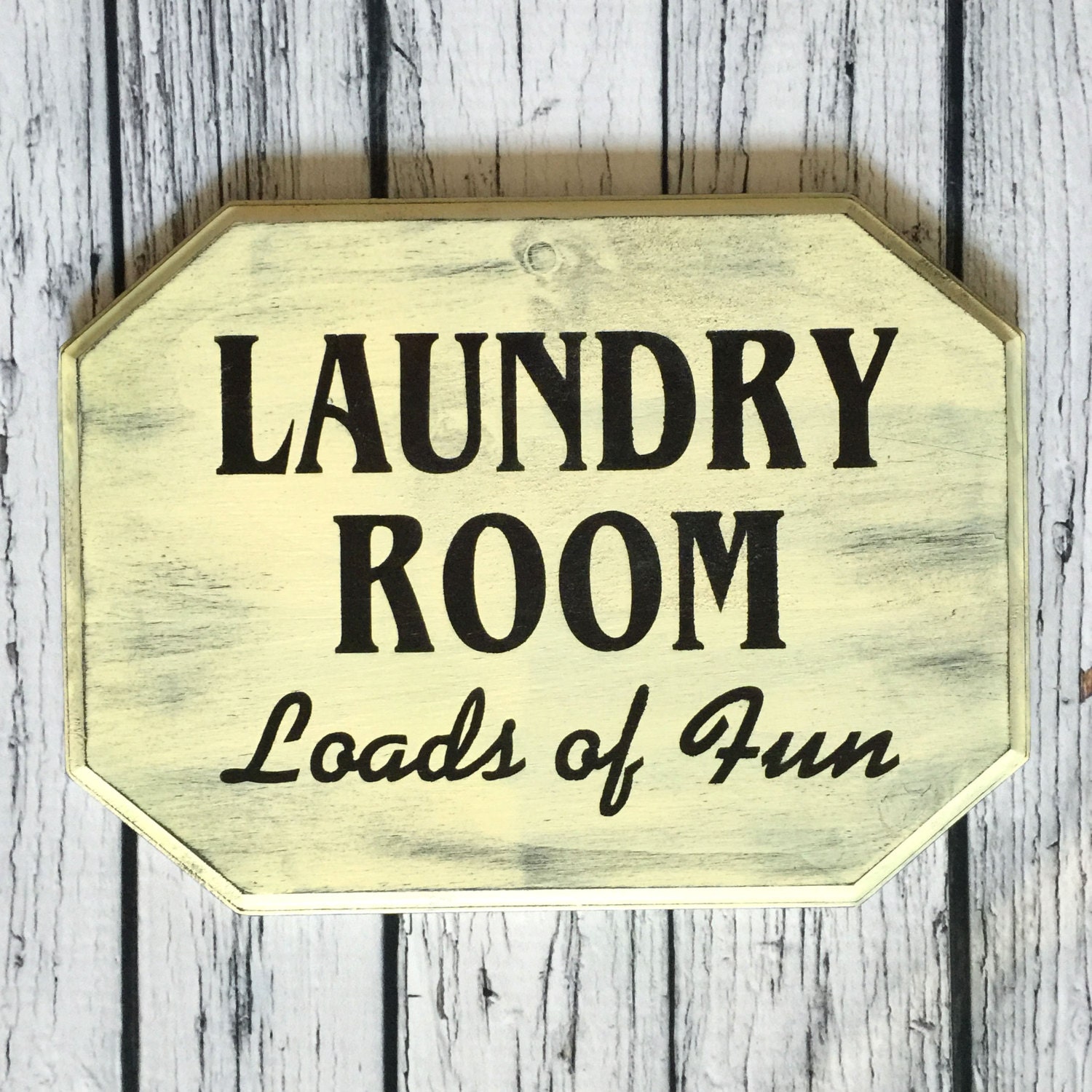 Laundry Room Loads of Fun Hand Painted Wood Sign by LazyDogArts