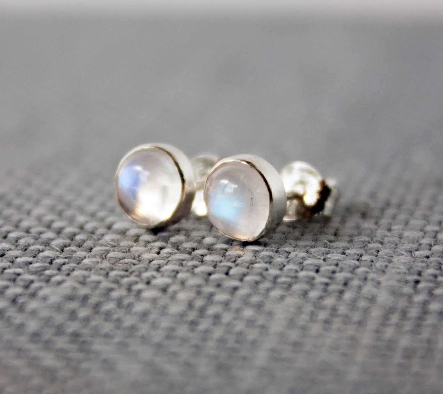Rainbow moonstone earrings silver Clearance