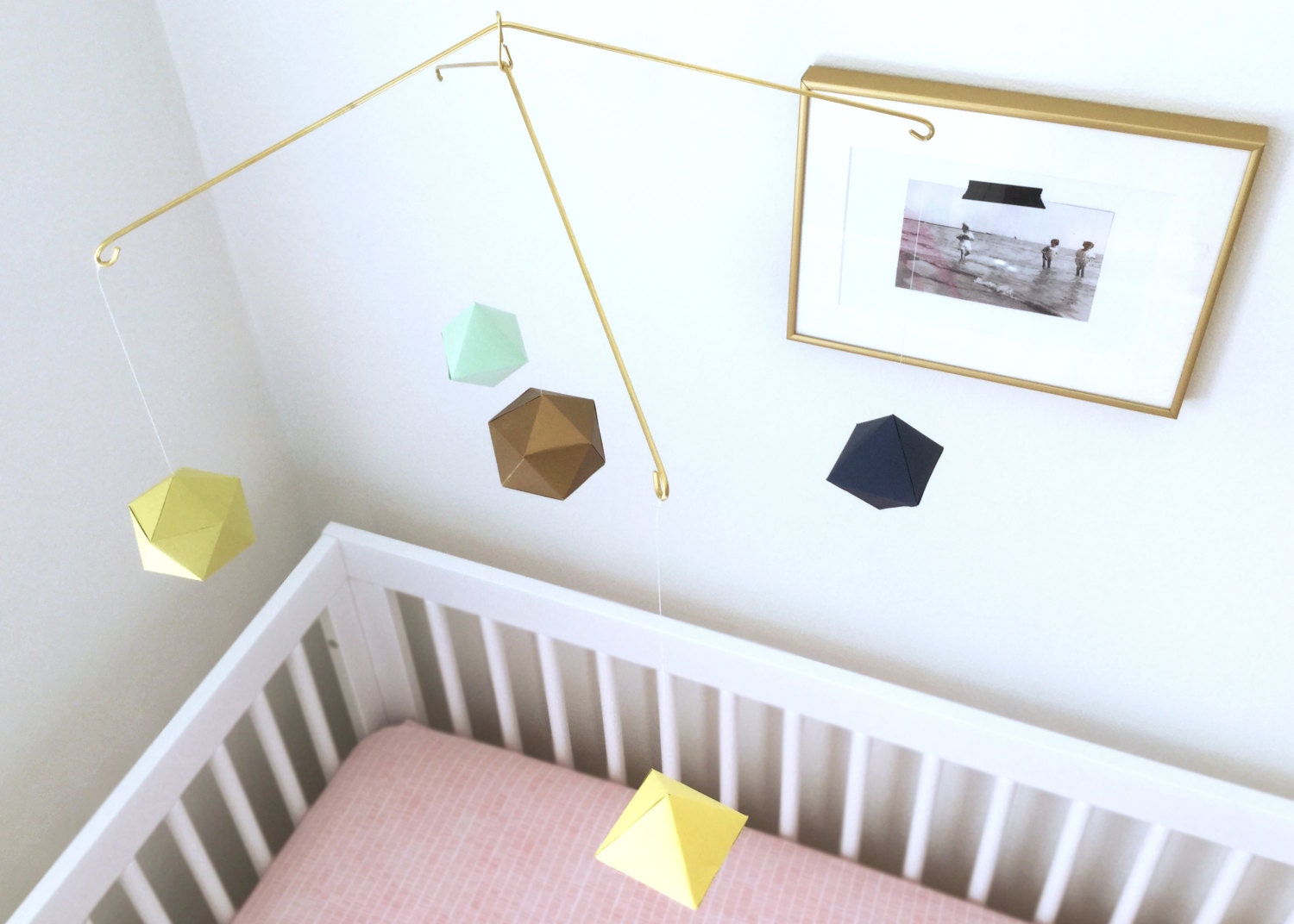classic geometric mobile baby mobile nursery mobile