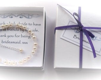 Anna Freshwater Pearl Bracelet - perfect for a bride or bridesmaid or prom