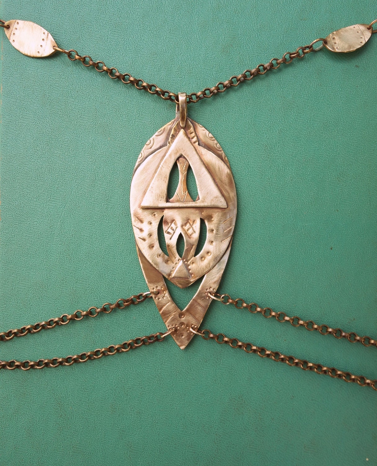 Priestess Harness Necklace // Brass Body Harness