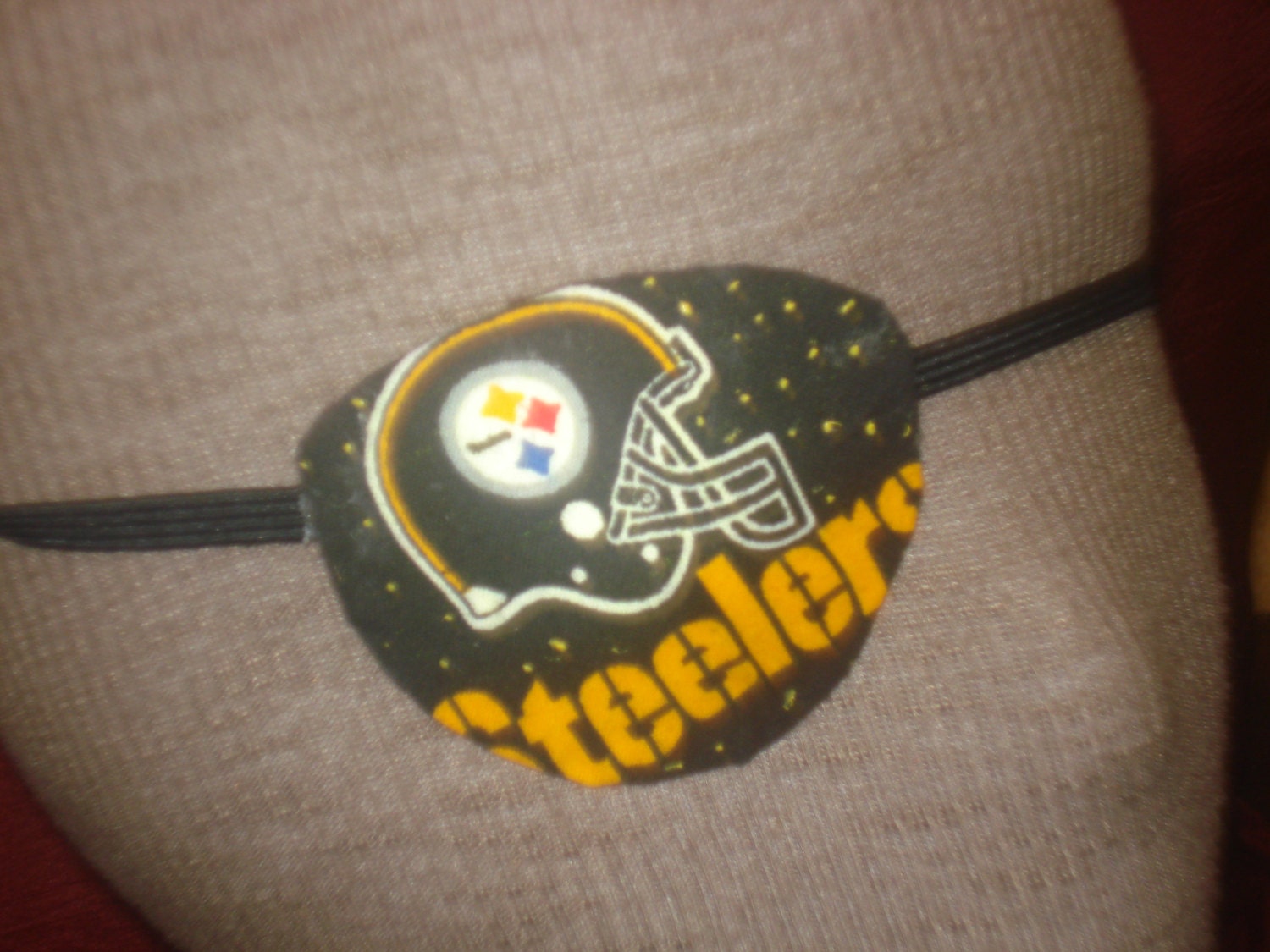 Handmade Unisex Pittsburgh Steelers Eye Patch With Two 9602