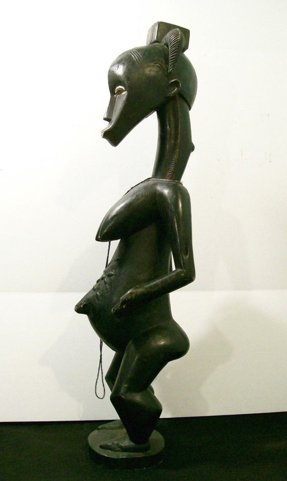 SENOUFO 30" African Fertility sculpture From The Ivory CoastMid 20th