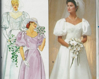 Butterick 4766 Misses Bridal Gown and Bridesmaid Dress, Wedding Dress Pattern, Sizes 10 & 12 UNCUT