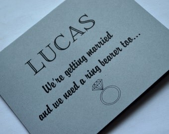 Will you be our ring bearer card PERSONALIZED NAME RING Bearer proposal card bridesmaid card bridal party card cute custom ring bearer card