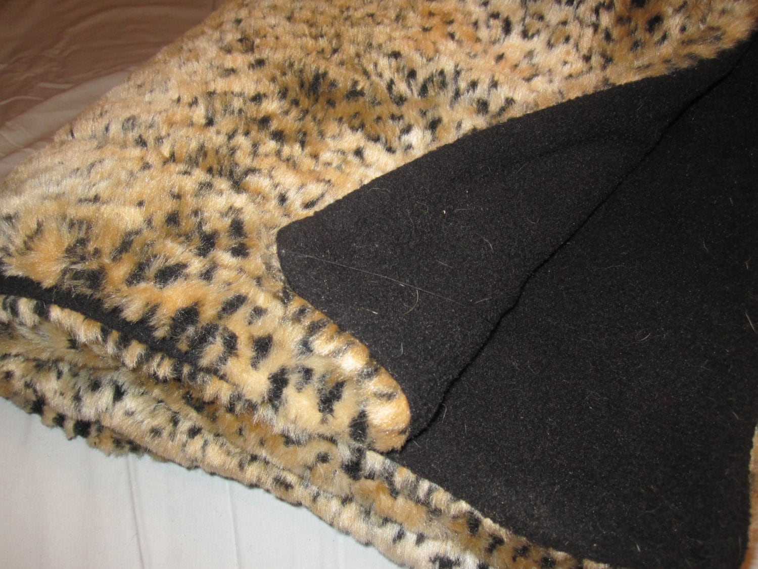 leopard fuzzy blanket