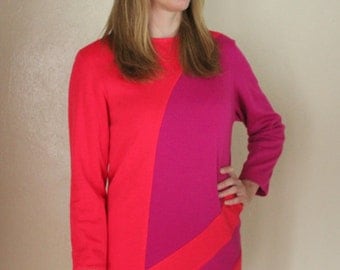 Color Blocked Retro Dress