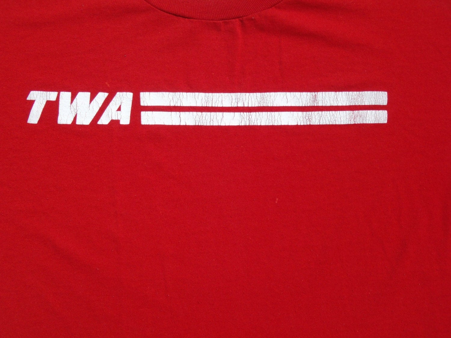 Vintage 1980s TWA Trans World Airlines Logo T Shirt L by