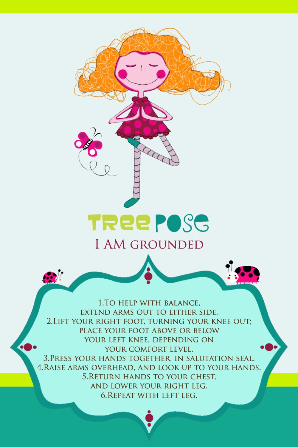 4 Kids Yoga Poses Printable Cards Yoga Cards Yoga Poses