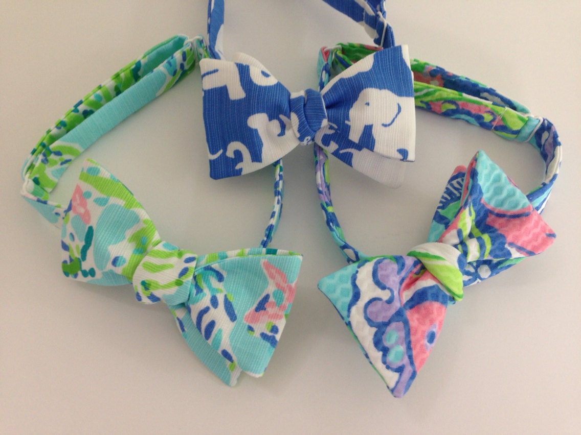 Lilly Pulitzer Fabric Bow Tie By Mercystreams On Etsy