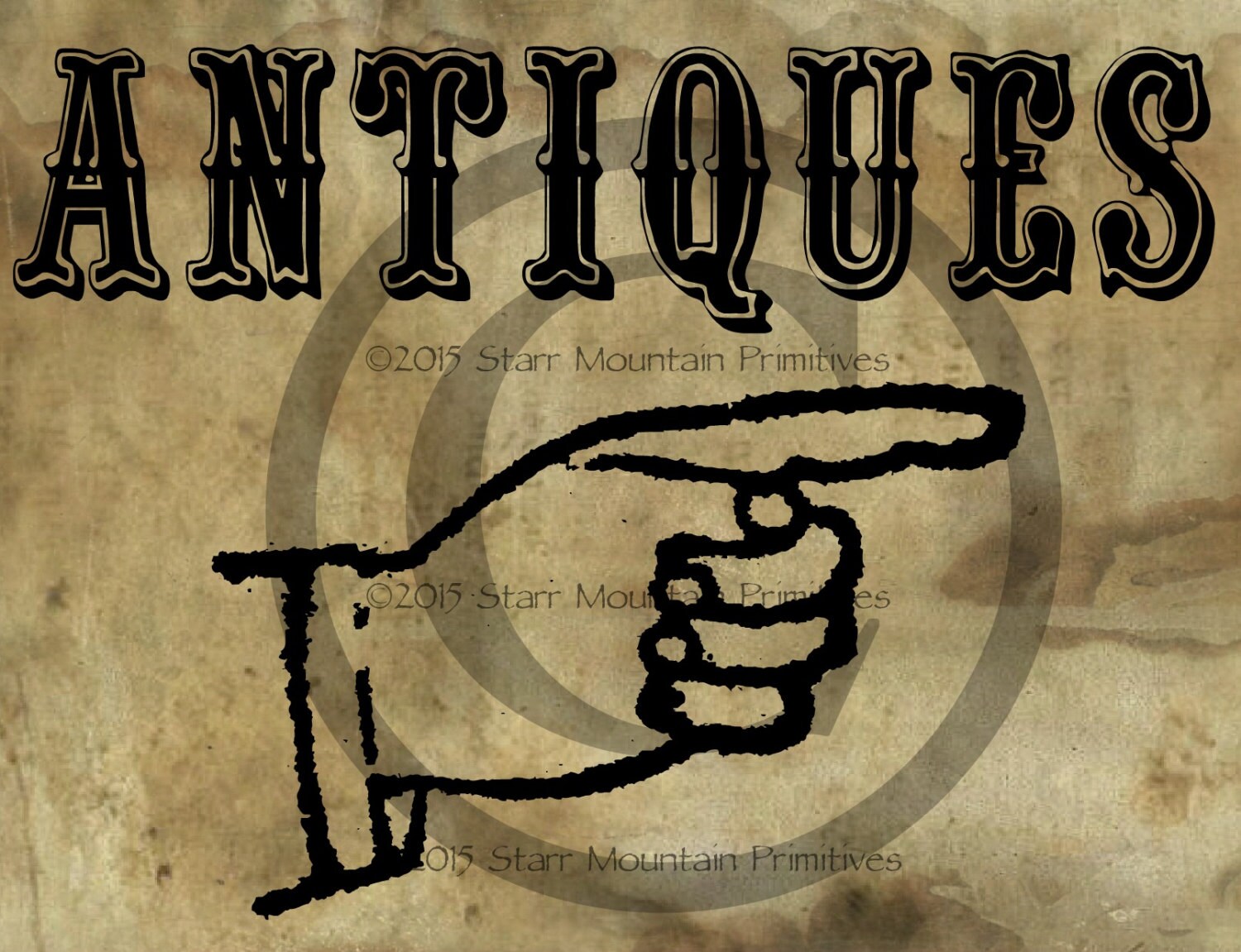 Primitive Antiques Antique Sign Digital Art Word Art Label