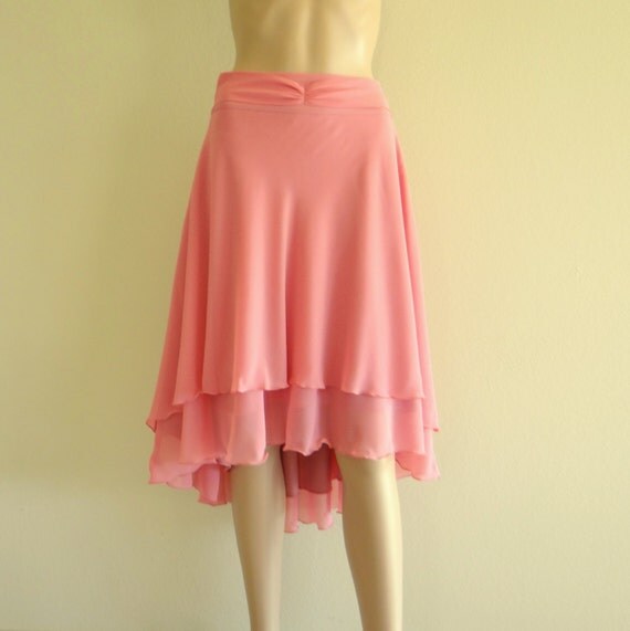 Dusty Rose Bridesmaid Skirt. Dusty Rose High Low Skirt.