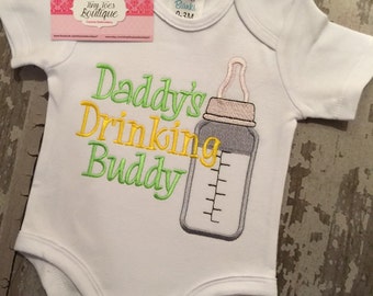 daddy's drinking buddy baby shirt