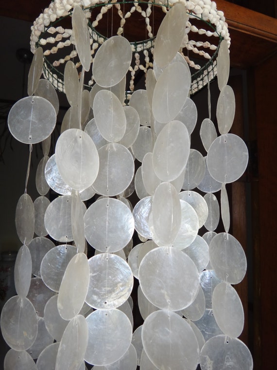 Nassa capiz muscheln wind chime garten dekor / strand hochzeit