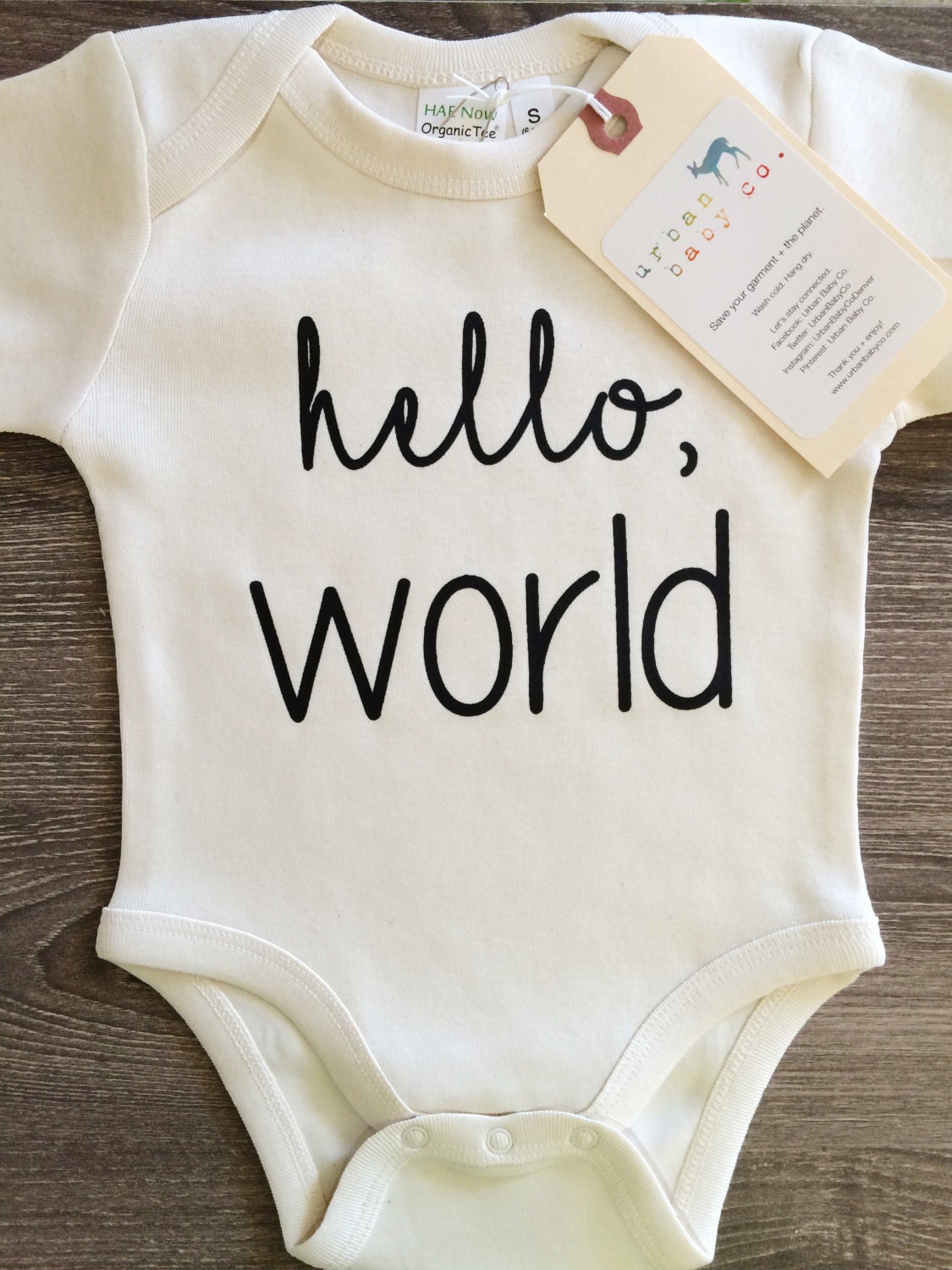 Hello World Baby Boy Girl Unisex Infant Toddler Newborn