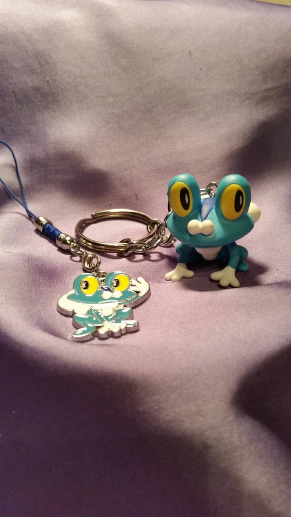 Froakie Pokémon Real Toy Customized Keychain by CNWhitneyDesigns