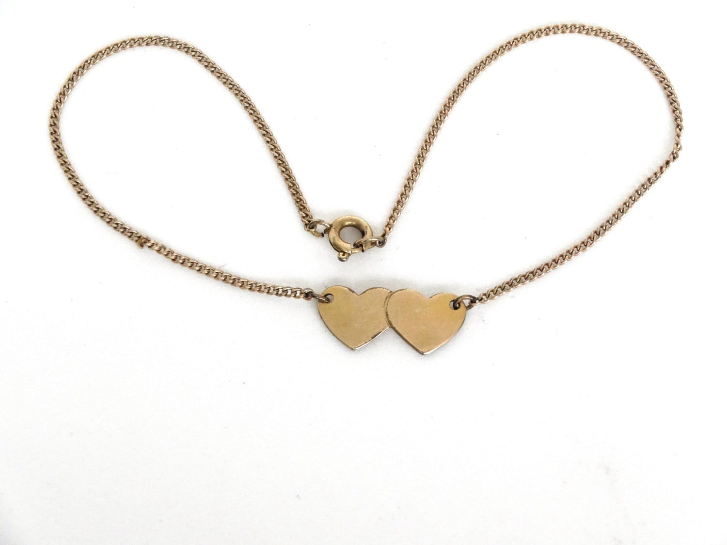 Vintage Heart Ankle Bracelet Anklet 12K Gold by SellitAgainVintage