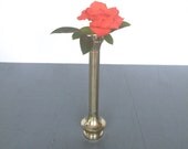 vintage brass bud vase single flower vase retro boho decor