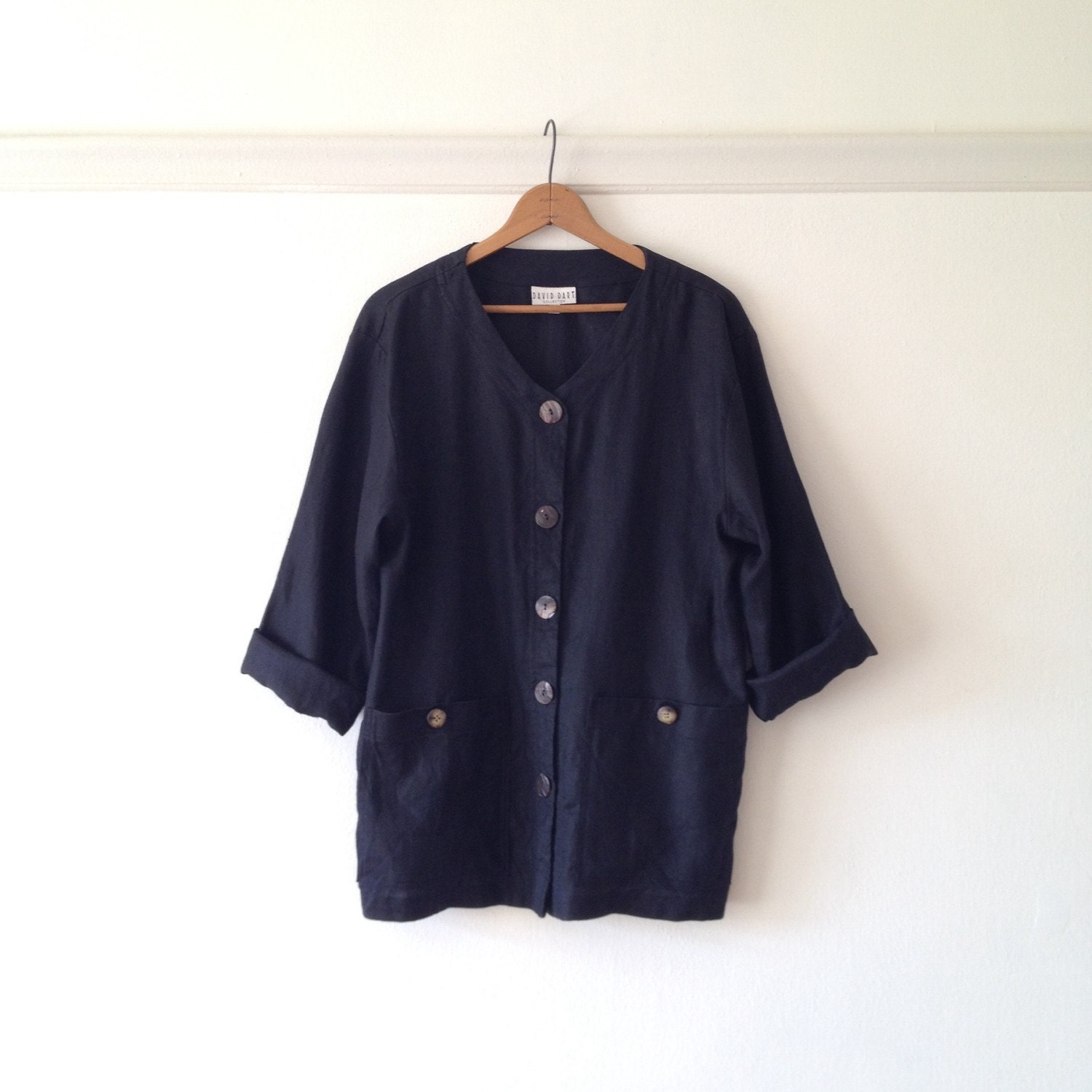 womens black linen shirt uk