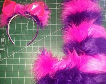 Cheshire cat fur tail and ears rave festival burning man