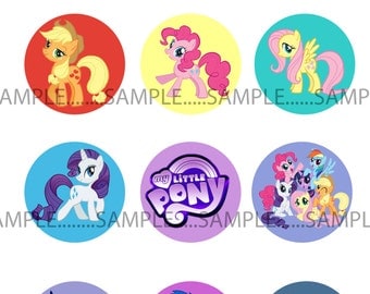 INSTANT Download!!! My Little Pony Bottle Caps, bottlecaps Images- DIGITAL or PRINT-Tags-Cupcake Toppers-Scrapbooking and More.