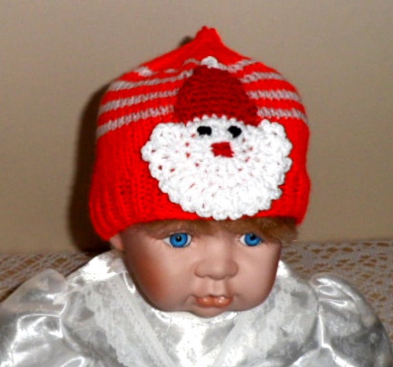 Knitting Patterns For Baby Christmas Hats images