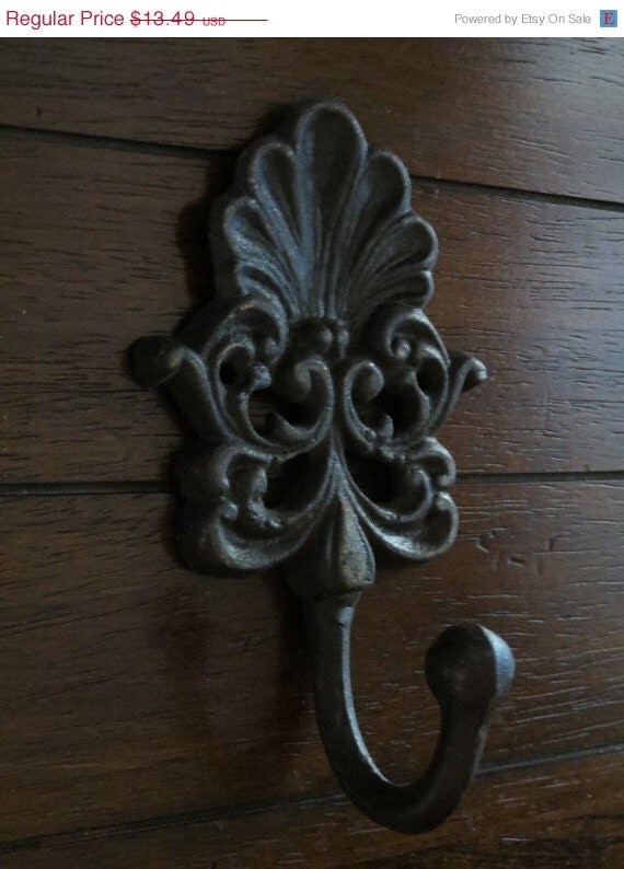 ON SALE TODAY Shabby Chic Wall Hook/ Cast Iron Hook /Metal Wall Hook ...