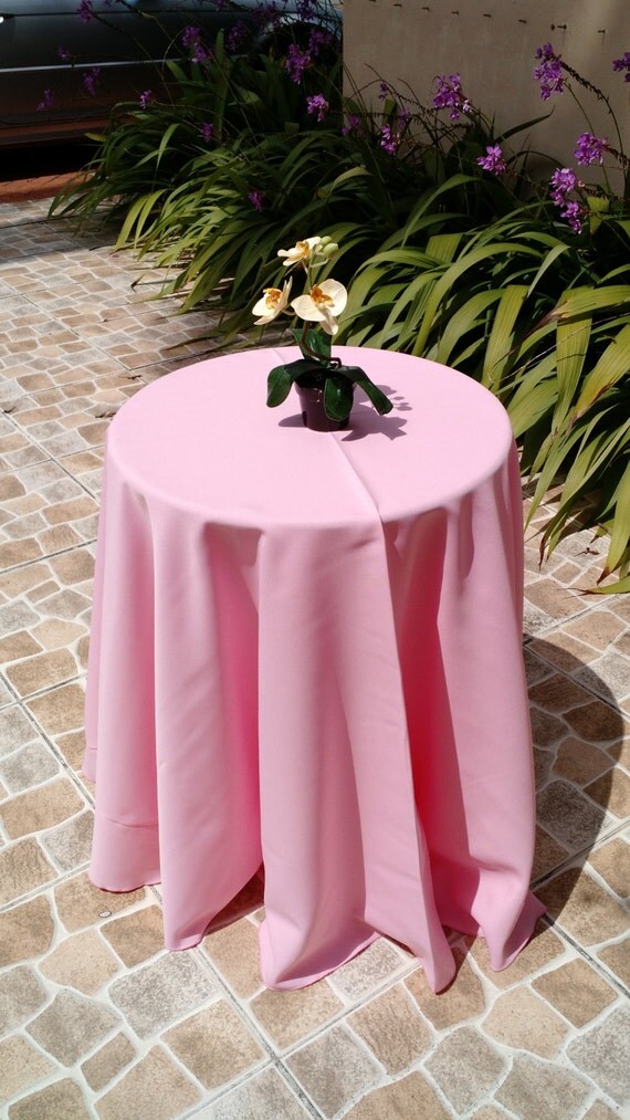 Pink tablecloth 70 round gabardine new made when