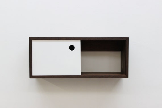 Floating Entry Shelf with Sliding Door