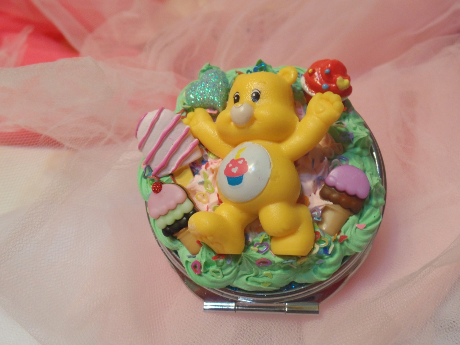 Kawaii Cute Decoden Care Bear Compact Mirror by Fangirl505 on Etsy