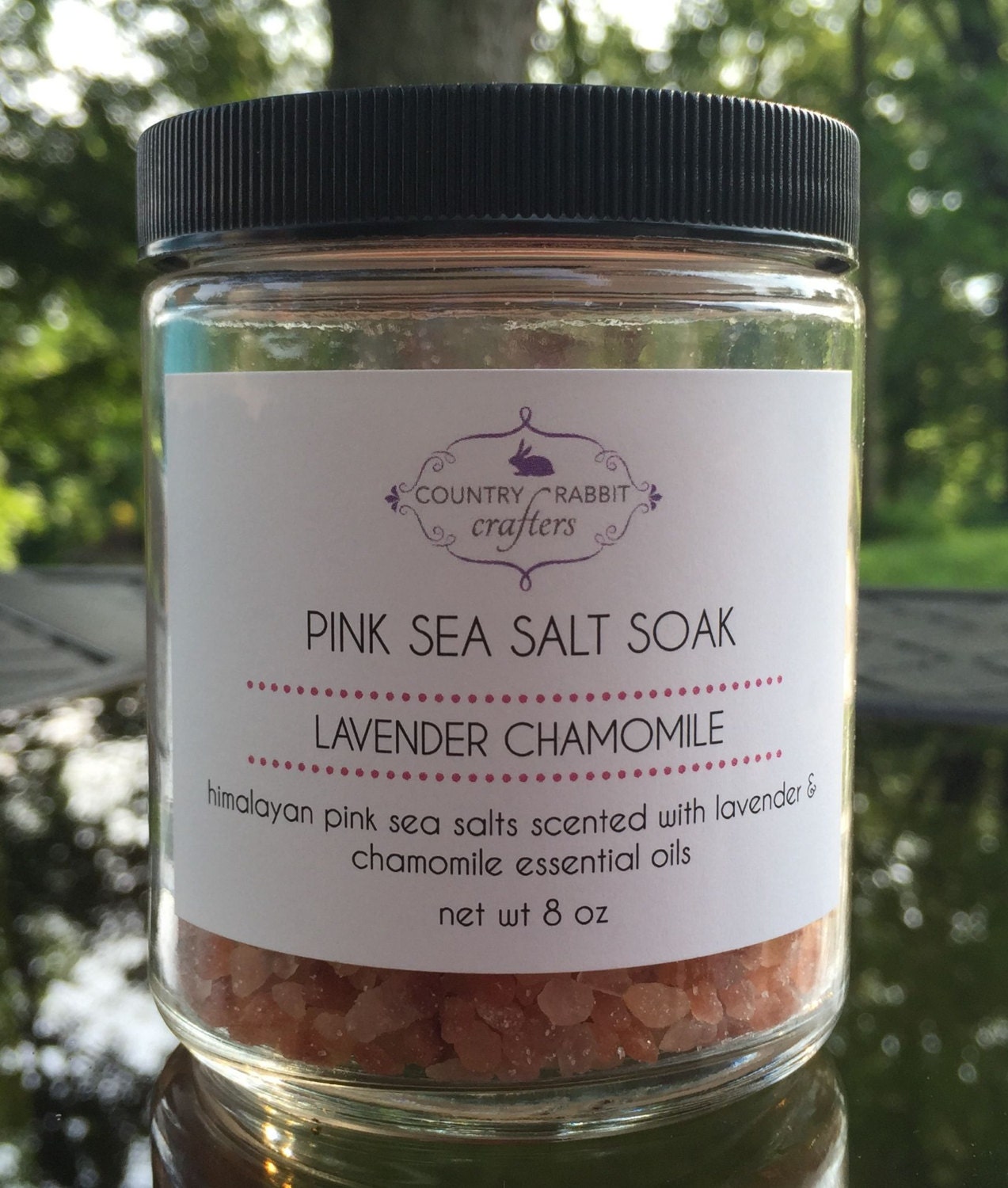 Pink Sea Salts Sea Salt Soak Sea Salt Bath by CountryRabbit