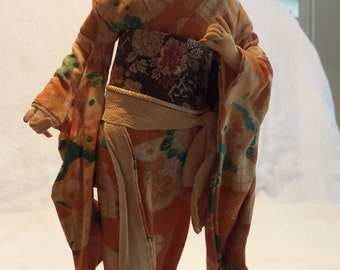 Japanese Geisha Doll on Stand