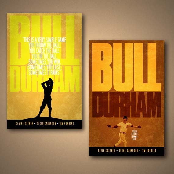 BULL DURHAM Movie Quote Poster COMBO Pack Free Shipping w/