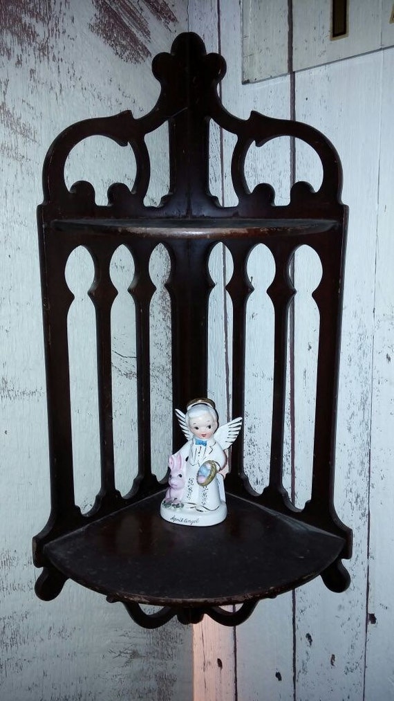 Victorian gothic corner wall shelf by stuffinthetrunk on Etsy