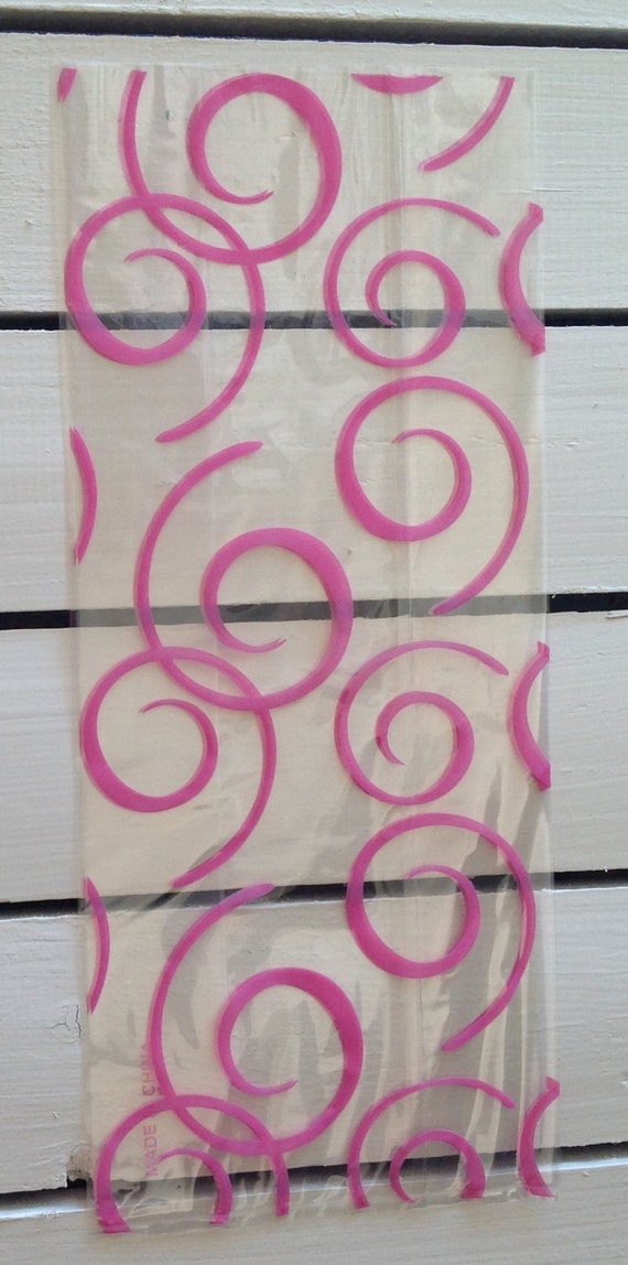 Cellophane Bags 10 Pink Swirl Party Favor Bags Birthday