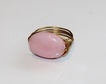 Unique pink jade ring related items | Etsy