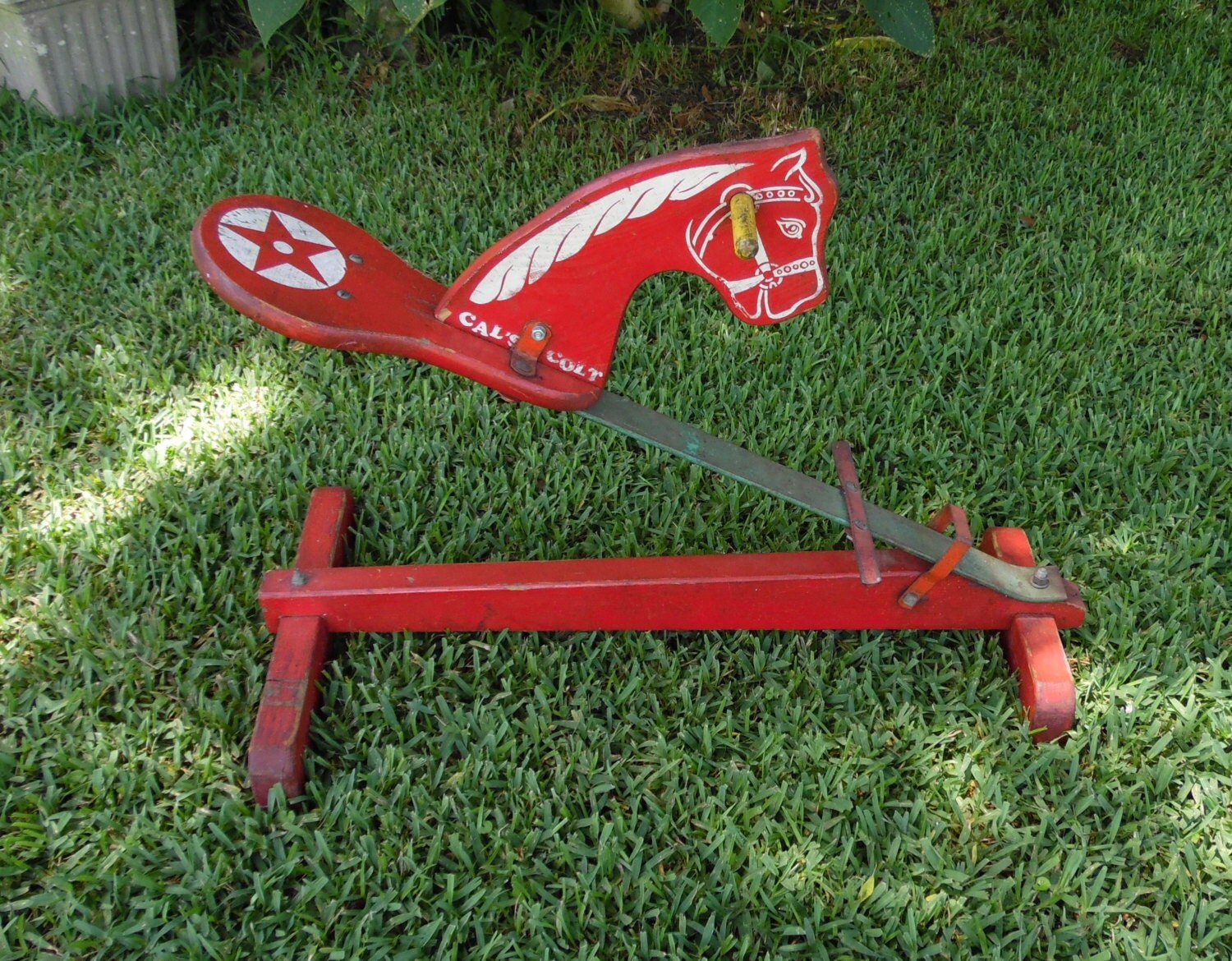 vintage spring rocking horse