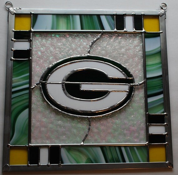 Stained glass Green Bay Packers Panel