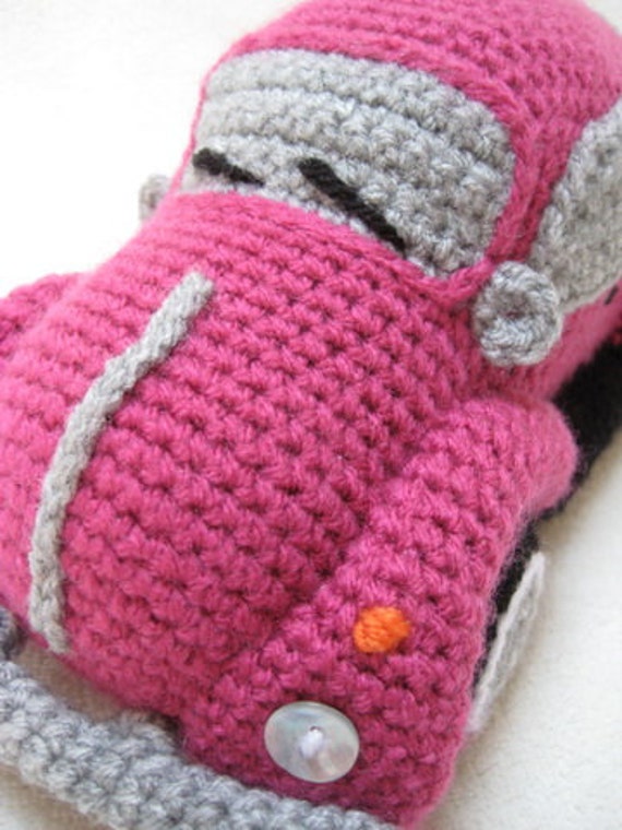 Amigurumi VW Beetle Volkswagen Inspired Bug Car Crochet Pattern PDF from Mill...