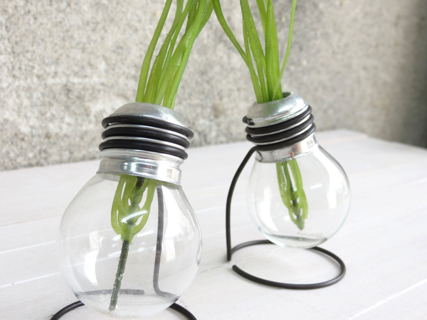 Set Of Two Vases Light Bulb Vase Mini Light Bulb Glass