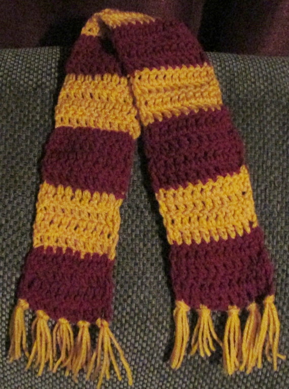 Crochet Newborn Harry Potter inspired scarf by GrannysCrochetStuff