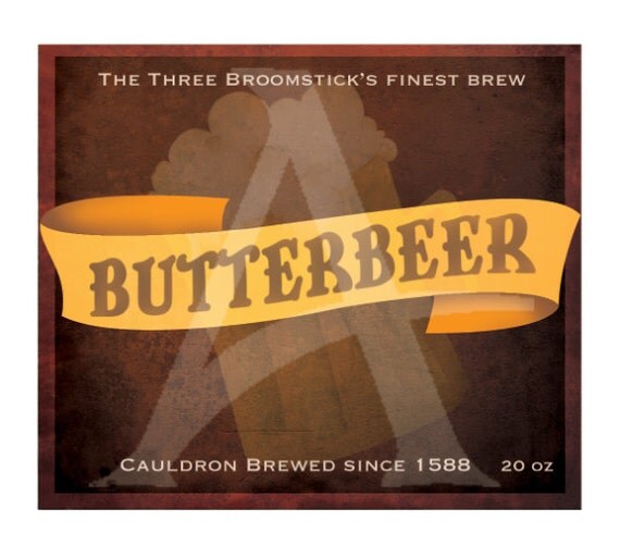 Items similar to Harry Potter Butterbeer Sticker Labels on Etsy