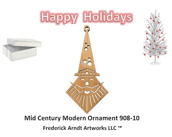 908-10 Mid Century Modern Christmas Ornament
