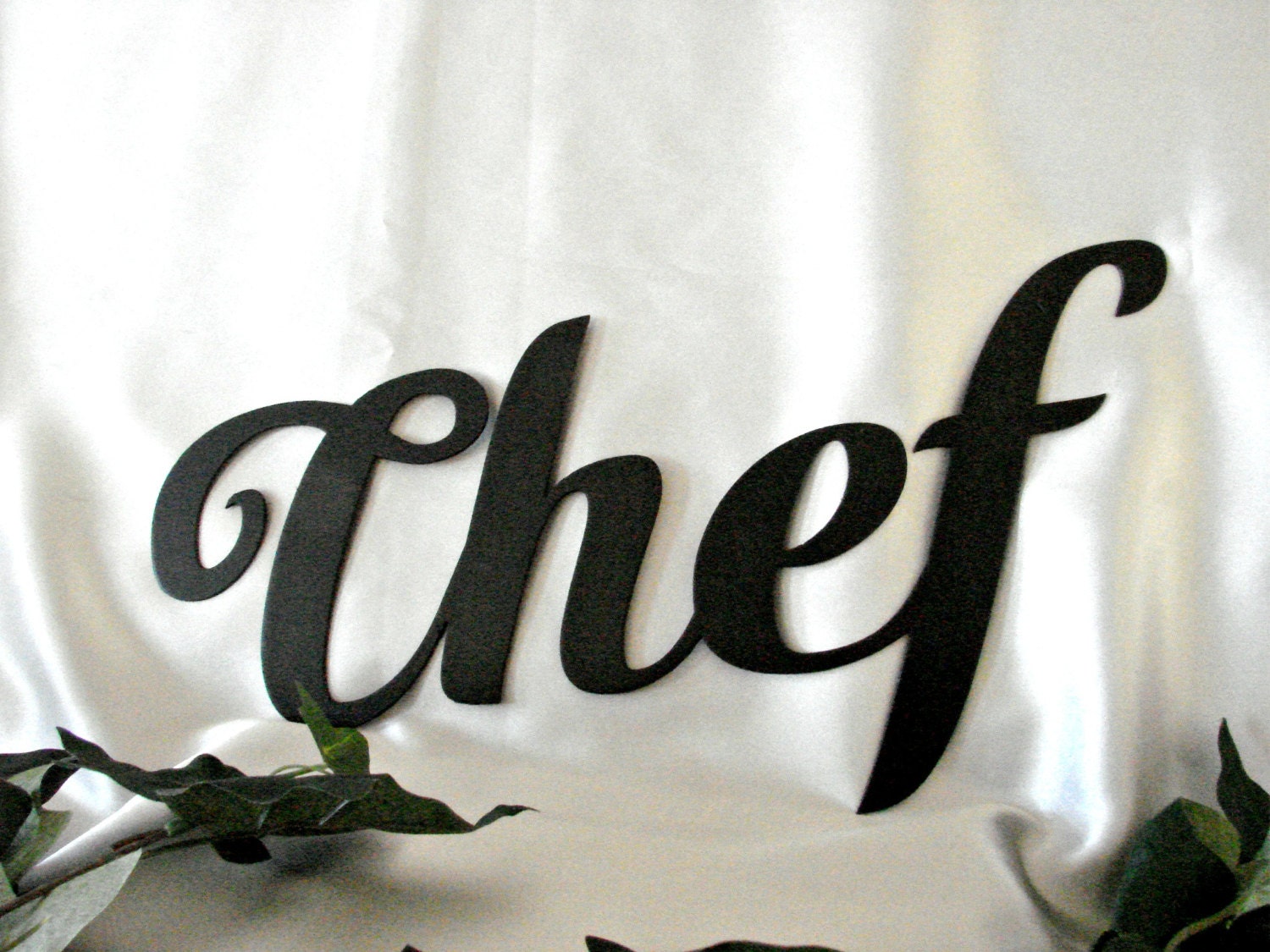 Chef Word Art 16 Gauge Metal Wall Hanging by Metalheadartdesign