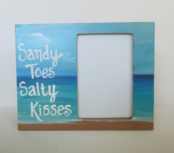 Beach picture frame. Made to order and fully customize.