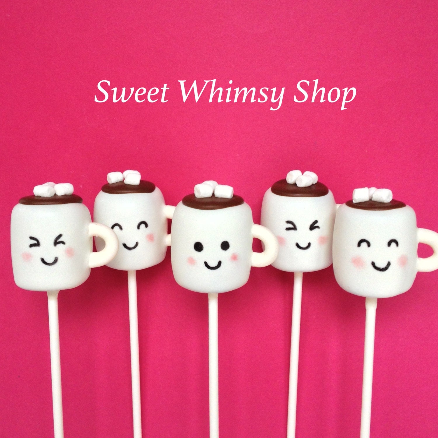 12 Hot Chocolate or Coffee Mug Cake Pops for Winter wedding