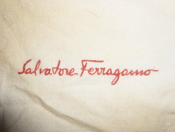 Salvatore Ferragamo Dust Bag Cotton Drawstring 1980's