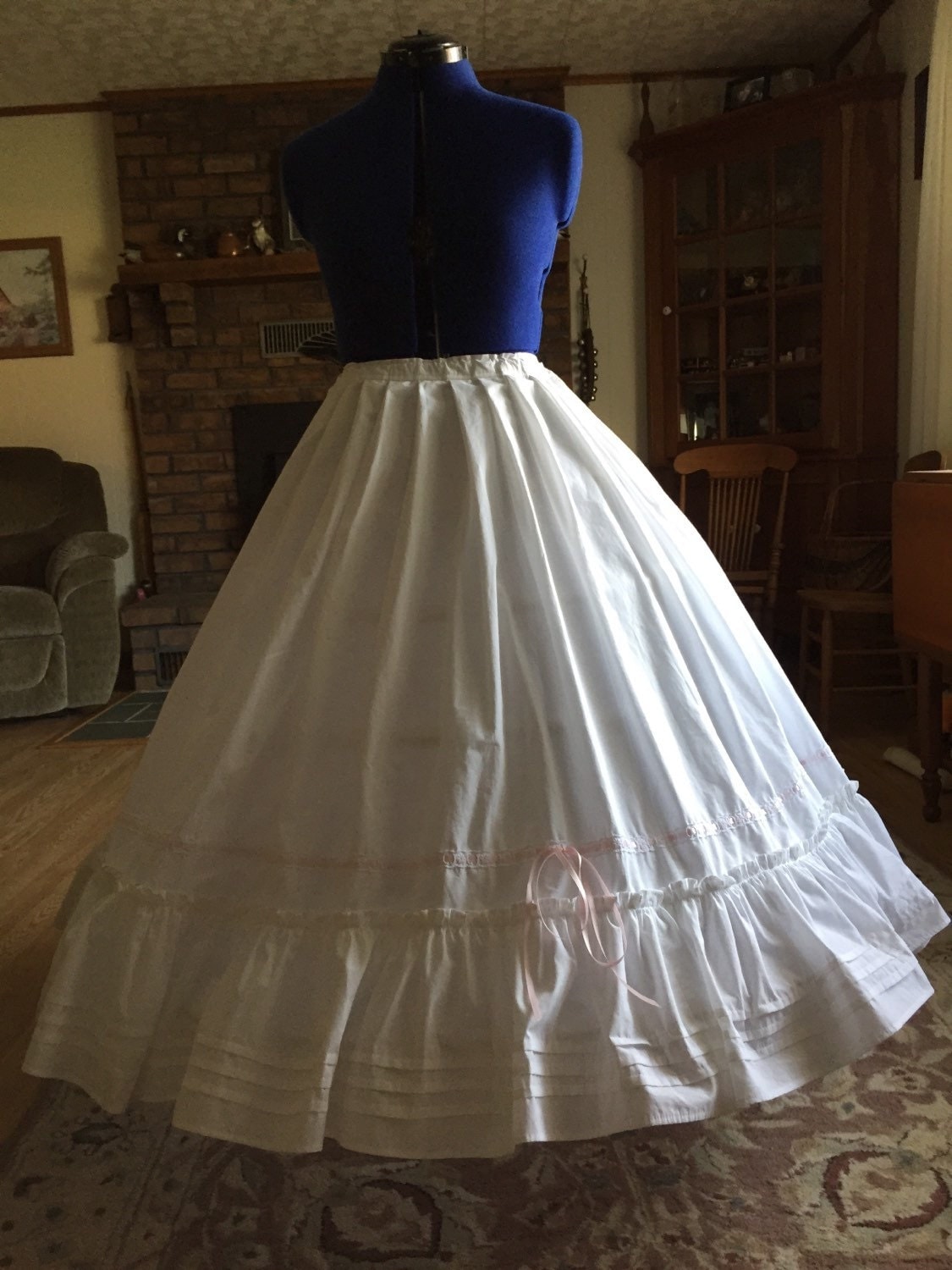 Ladies Civil War Cotton Ruffle Petticoat