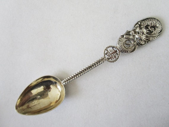 Japanese Sterling Silver Spoon Dragon Handle by COBAYLEY on Etsy