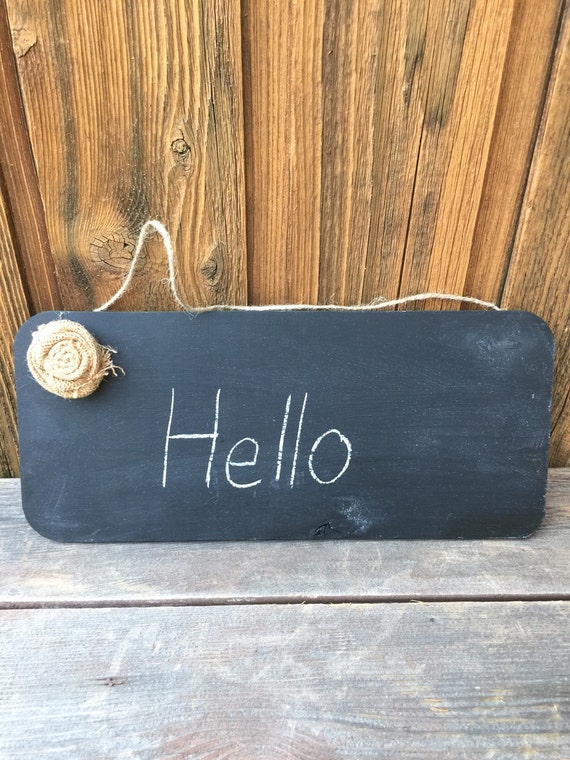 Black Chalkboard Sign   Name Plaque   Name Sign   By Rusticeye